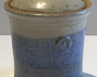 Pottery Blue Honey Pot