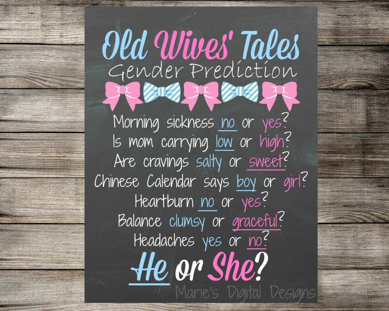 old wives tales gender prediction