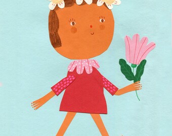 Girl with flower Original Painting