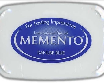 New Memento Full Size Ink Pad - DANUBE BLUE - Fade Resistant Dye Ink by Tsukineko