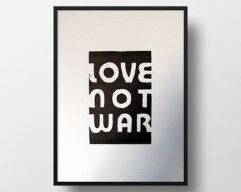 Make love not war | Etsy