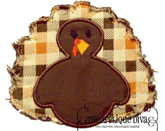 Thanksgiving Simple Turkey Digital Embroidery Design Machine Applique