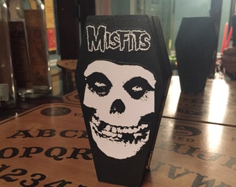 Wood coffin box, Misfits keepsake box, Halloween decor, rock and roll