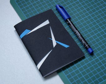 Notebook A6 graphics - journal - sketchbook drawing sketchbook - notebook