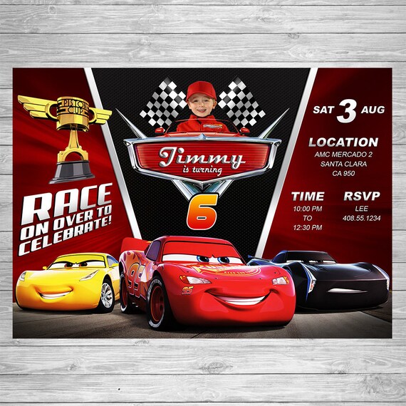 Lightning Mcqueen Invitations 8