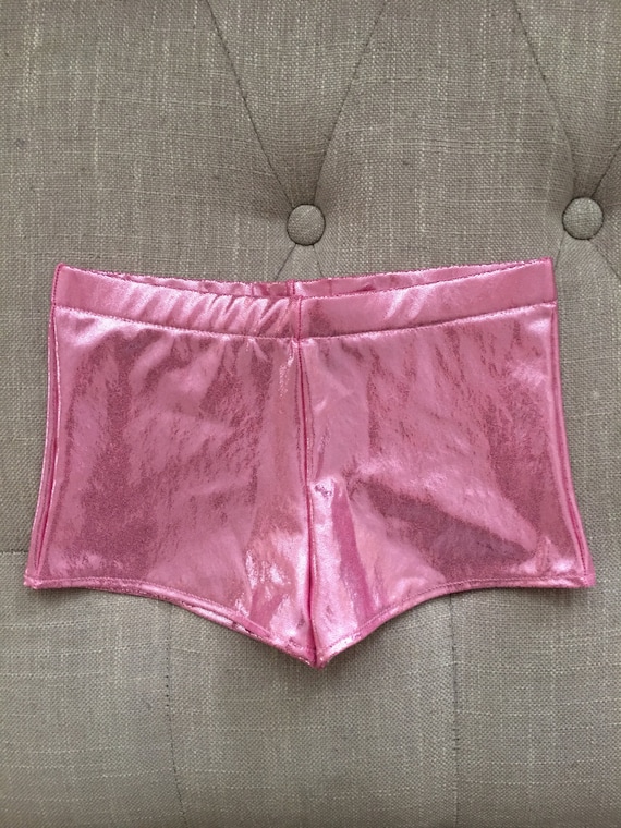 Light pink metallic dance shorts