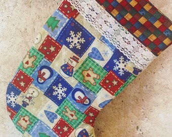 Handmade Christmas Stocking (fully lined)