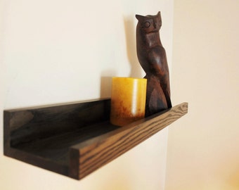 Drei Fuß Hartholz Leiste Regal ideal für Bücher und Bilder