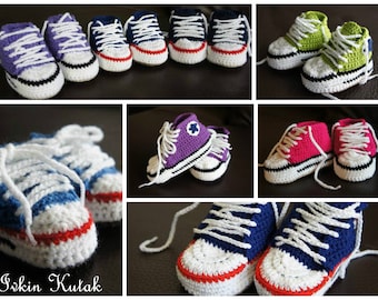 Cutest Baby Crochet Converse Shoes