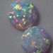 Australian White Opal (Imitation) Round cabochon 8 mm Opal - Colorful 80CB
