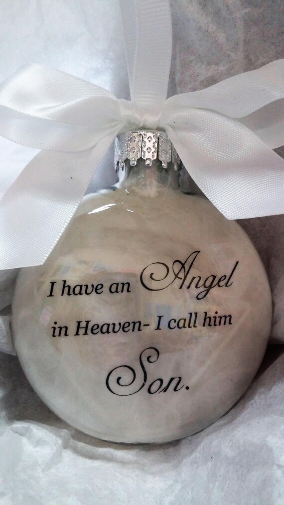 Memorial Ornament In Memory of Son Christmas Angel in Heaven I