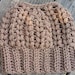 Heart puff beanie, bun beanie, messy bun beanie, beanie pattern digital download