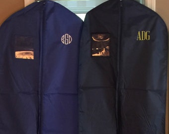 Monogrammed Hanging Bag - Personalized Garment Bag - Groomsmen Gift - Personalized Men's Garment Bag - Personalized Gift - Suit Bag