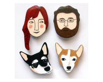Tiny Face Magnets — Custom Order