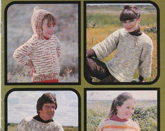ON SALE Patons Knitting Cottage Knit - Vintage 1970s Men, Women, Children Knitting Pattern No 515