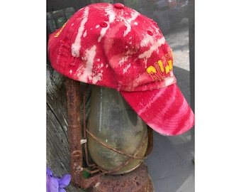 Reworked Upcycled Ruby Falls Distressed Baseball Cap