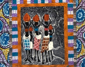 On Sale Sunday Morning Motherhood 36x41 inch art quilt