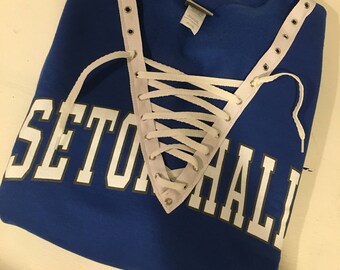 Lace Up College Sweatshirt