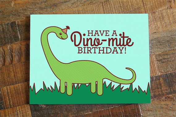 dinosaur birthday card
