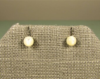 Mother of Pearl Earrings - 5 mm MOP Ball Pierced Stud