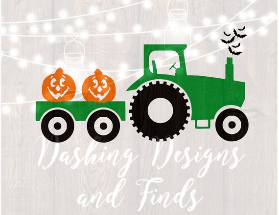 DIGITAL DOWNLOAD pumpkin svg tractor svg Halloween svg pumpkin