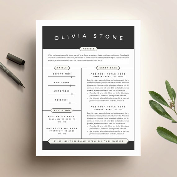 creative resume template and cover letter template for word unique cover letter ideas