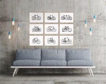 bicycle art, bike art, bike wall art, bicycle wall art, bicycle print, bike print, cycling lover gift, bike lover gift, bicycle wall decor