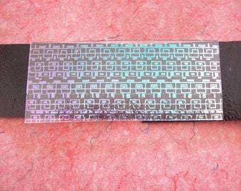 Hand Etched Dichroic Glass