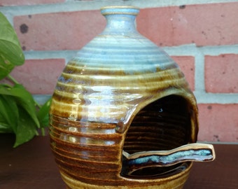 Ceramic Salt Cellar & Spoon