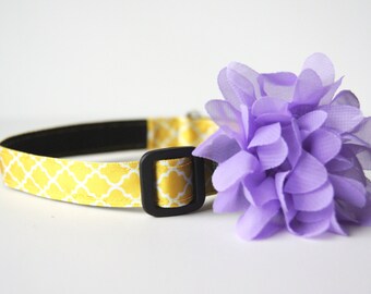 Lavender Chiffon Flower Dog Collar Attachment