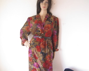 Vintage 80s Dress dress costume blouse & Rock M