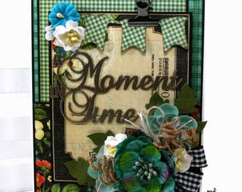 A Moment in Time Greeting Card All Occasion Polly's Paper Studio Handmade