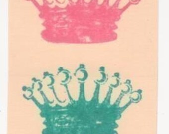 Bliss Crown Unmounted Rubber Stamp zNe altered art mixed media