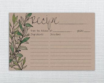 5x7 recipe card template