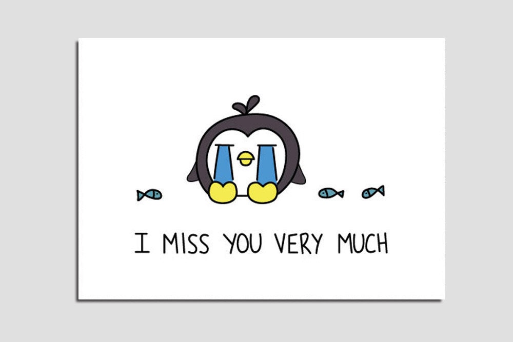 Printable Missing You Cards I Miss You Very Much Cute