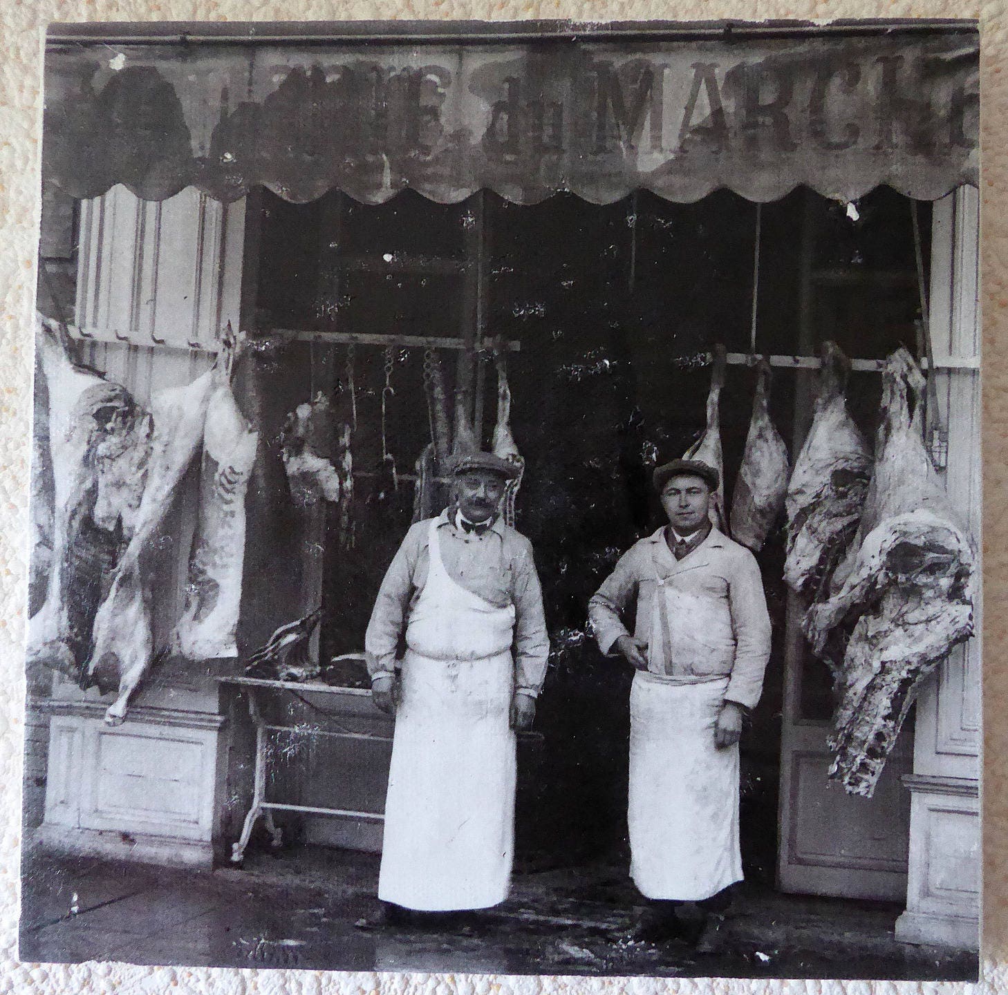 Photo Ancienne Rue De Toulouse Commerce Boucherie An. 30