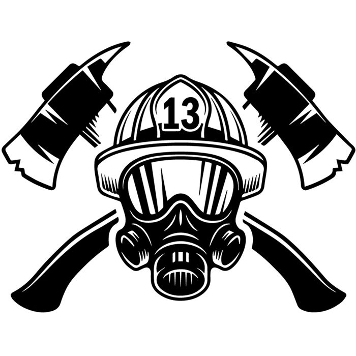 Firefighter Logo 23 Firefighting Rescue Axes Fireman Fighting