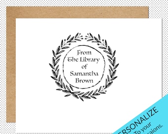 Book Stamp, Book Stamper, Library Stamp, Personalized Book Stamp, Custom Book Stamp, From The Library Of, Ex Libris Stamp, Archive Stamp
