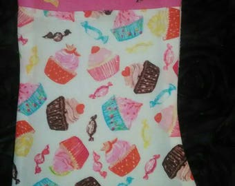 Cupcake Candy Christmas Stocking
