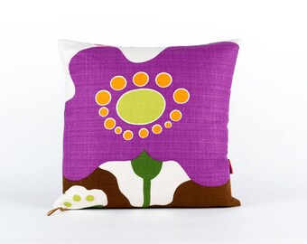 Modern Pillow Cover 18x18, throw pillow, large couch pillow, designer pillow, purple pillow cover, mid century cushion, handmade by EllaOsix