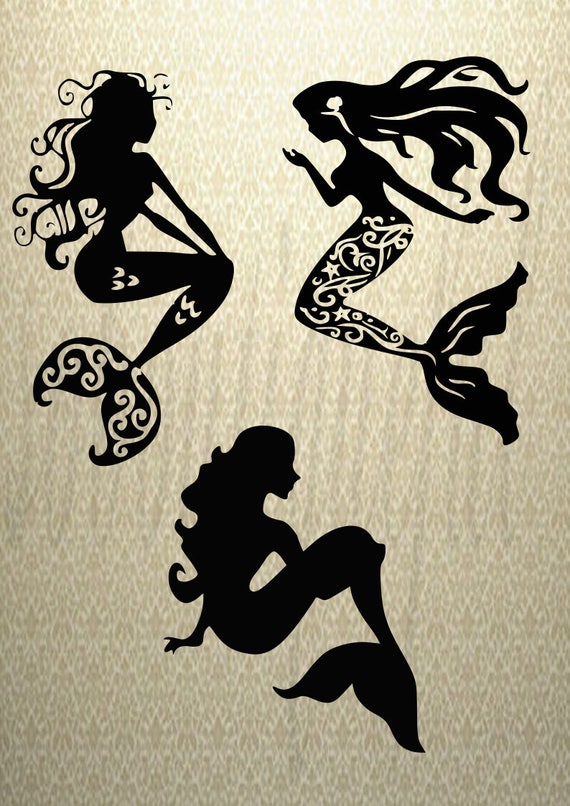 Free Free 320 Stencil Mermaid Silhouette Svg SVG PNG EPS DXF File