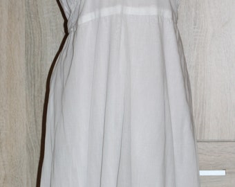 Vintage White Lace Cotton Dress Spaghetti Straps Size M