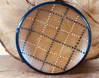 Cobalt Blue Ceramic Ring Jewelry Dish or Tea Bag Holder