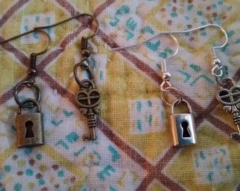 Lock and Key earrings