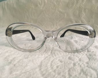 1970s clear vintage frames / transparent deadstock eyeglasses await your lenses