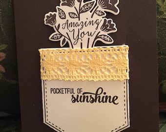 sunshine, handmade card
