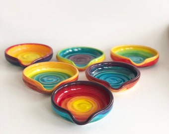 Handmade Rainbow Spoon Rests