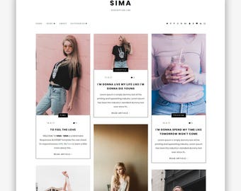 Sima | Responsive Minimalist Premade Blogger Template