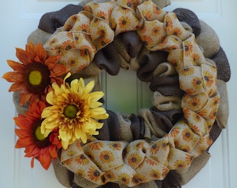 Fall Burlap Wreath/Fall Outdoor Wreath/Fall Wreaths for Door/Fall Front Door Wreaths/Fall Wreath/Burlap Wreath/Fall Door Decor