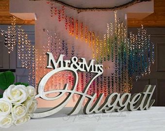 Custom Mr & Mrs Wedding Sign Personalised Name Mr and Mrs Mr and Mr Mrs and Mrs